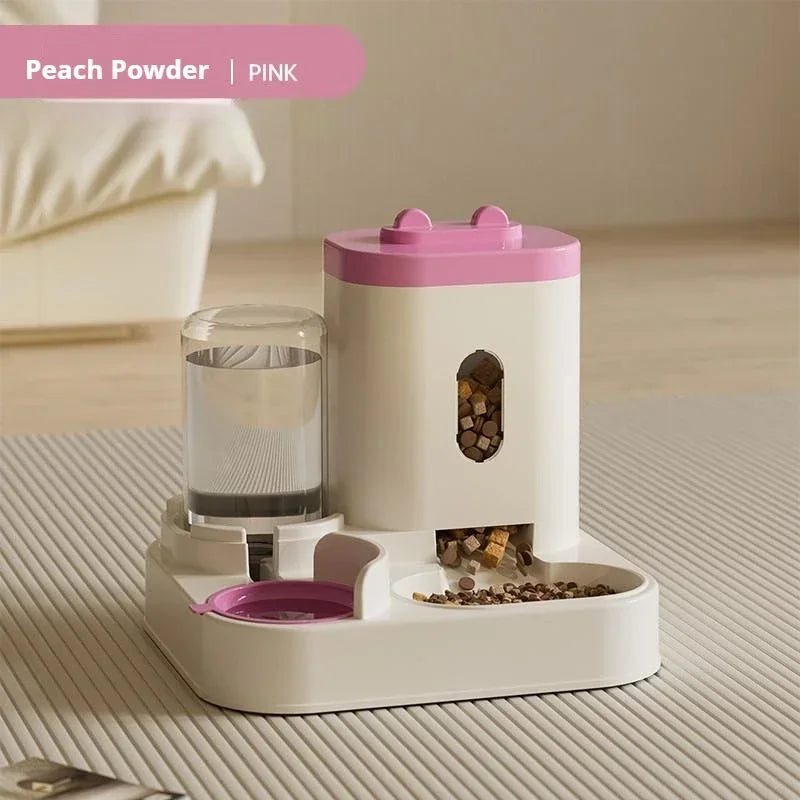 Dog Feeder Cat Automatic Feeding Water Bowl Transparent Pet Food Storage Dispenser Container Puppy Supplies Pet Accessories