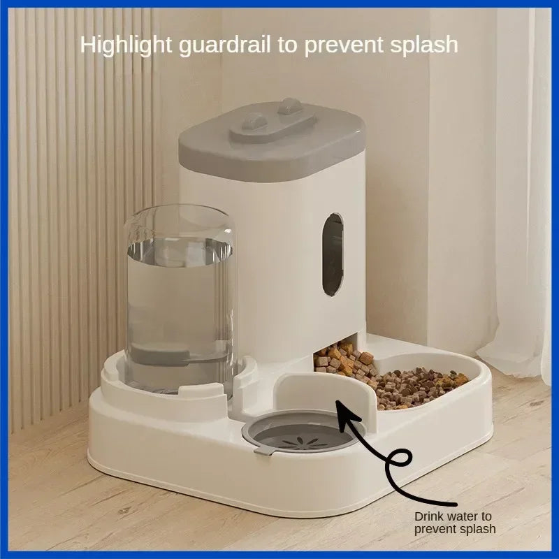 Dog Feeder Cat Automatic Feeding Water Bowl Transparent Pet Food Storage Dispenser Container Puppy Supplies Pet Accessories