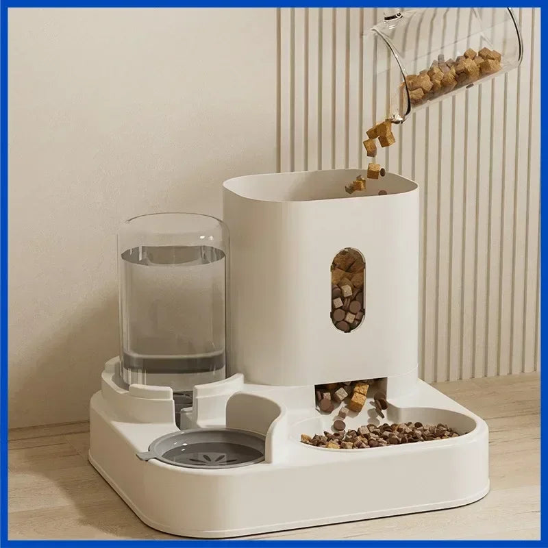 Dog Feeder Cat Automatic Feeding Water Bowl Transparent Pet Food Storage Dispenser Container Puppy Supplies Pet Accessories